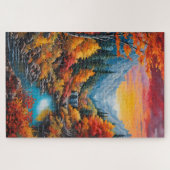 Un paysage aux tons automnaux ジグソーパズル (横)