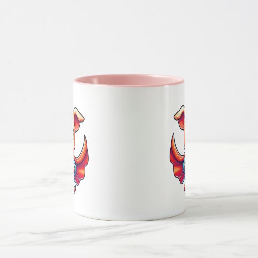 Un petit cochon super héros. マグカップ (中央)