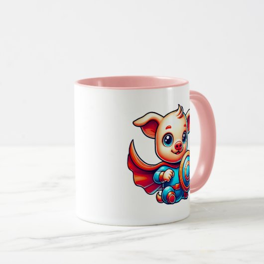 Un petit cochon super héros. マグカップ (正面右)