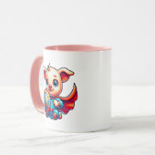 Un petit cochon super héros. マグカップ (正面左)