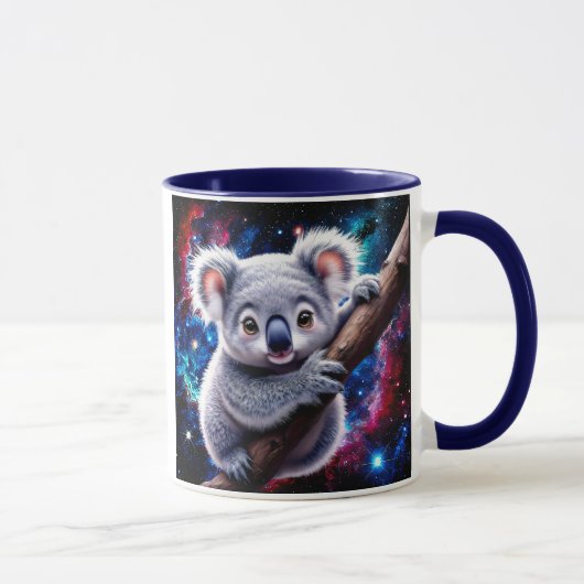 Un petit koala tout mignon vous observe. マグカップ (右)