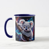 Un petit koala tout mignon vous observe. マグカップ (左)