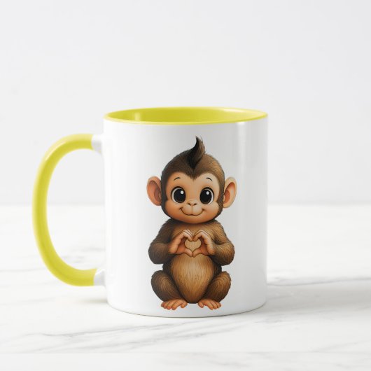 Un petit singe qui vous aime マグカップ (左)