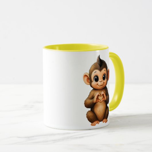 Un petit singe qui vous aime マグカップ (正面右)