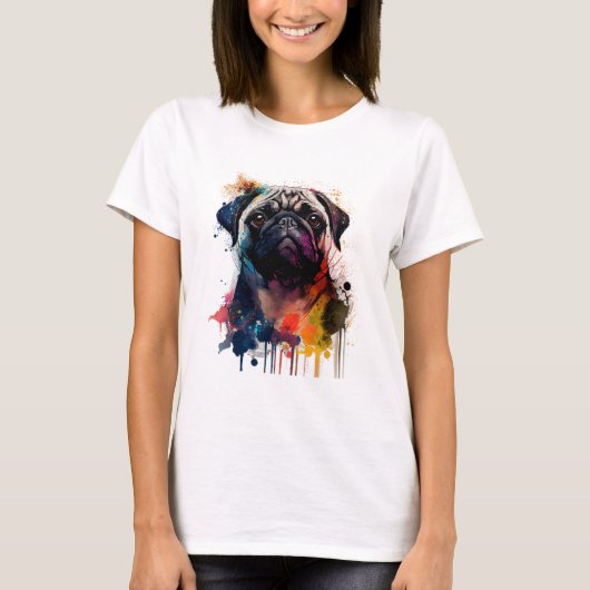 Un pug en tu vida tシャツ (正面)