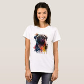Un pug en tu vida tシャツ (正面フル)