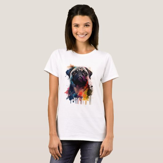 Un pug en tu vida tシャツ (正面フル)