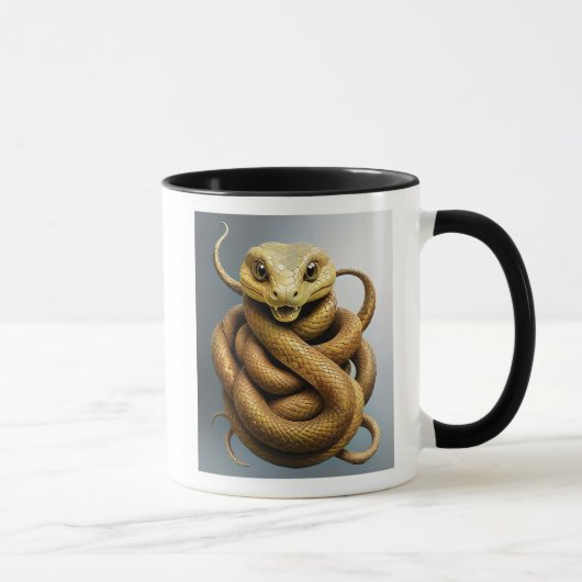 Un serpent majestueux enroulé. マグカップ (右)