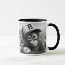 Un singe fan de baseball. マグカップ