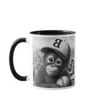 Un singe fan de baseball.