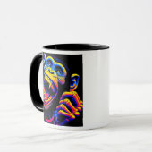 Un singe hurlant dans un style pop art. マグカップ (正面左)