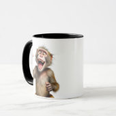 Un singe mort de rire indique la taille de... マグカップ (正面左)
