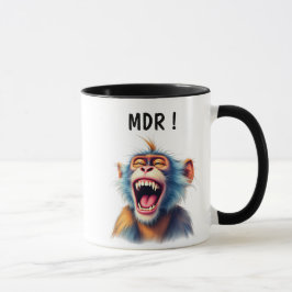 Un singe rigolo mort de rire. マグカップ