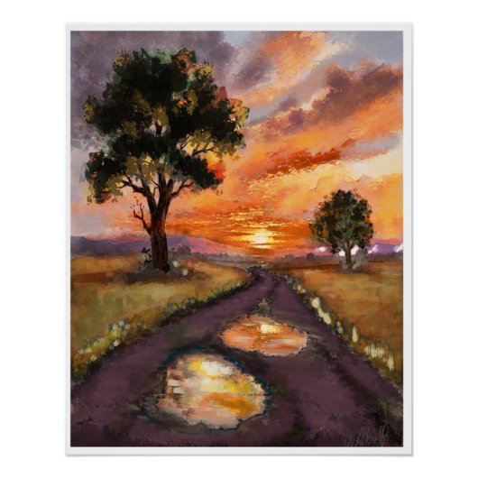 Un soir de pluie soleil couchant. ポスター (正面)