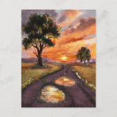 Un soir de pluie soleil couchant. ポストカード (正面)