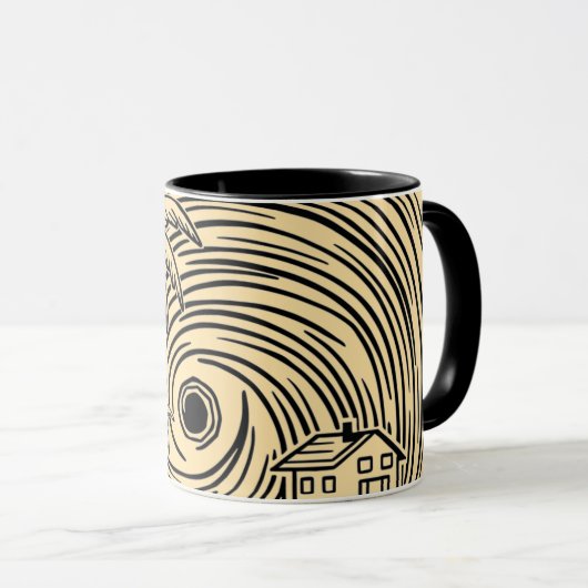 un soleil levant devant la mer,mug マグカップ (正面右)