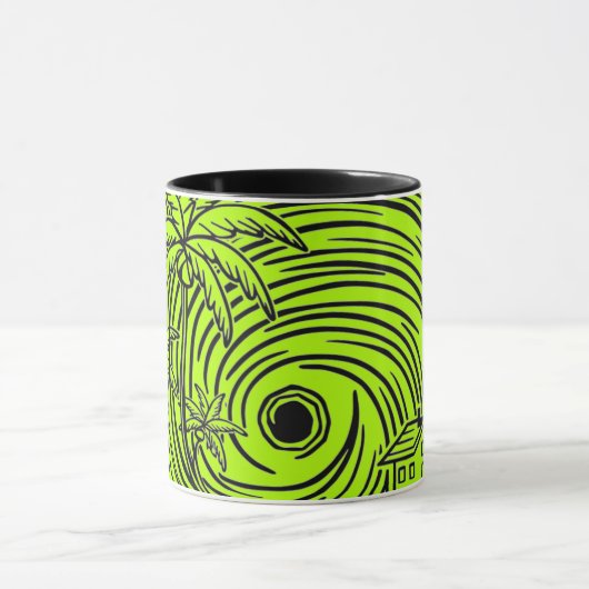 un soleil levant devant la mer,mug マグカップ (中央)