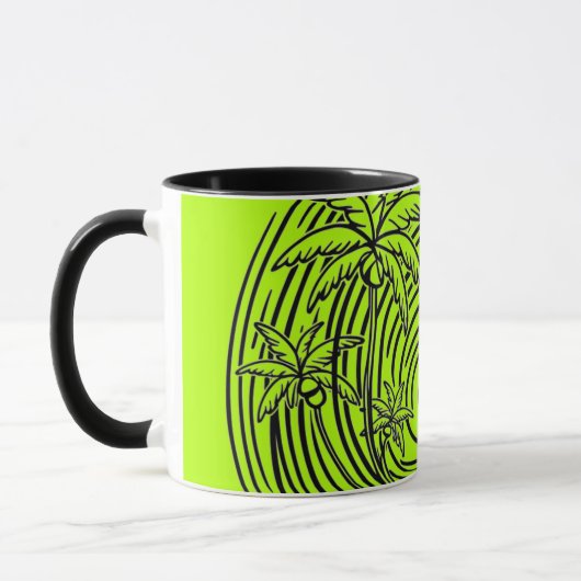 un soleil levant devant la mer,mug マグカップ (左)