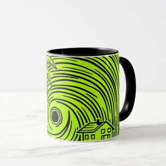 un soleil levant devant la mer,mug マグカップ (正面右)
