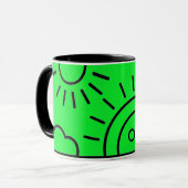 un soleil levant devant la mer,mug マグカップ (正面左)