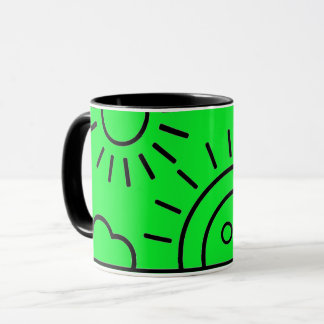 un soleil levant devant la mer,mug マグカップ