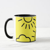 un soleil levant devant la mer,mug マグカップ (左)