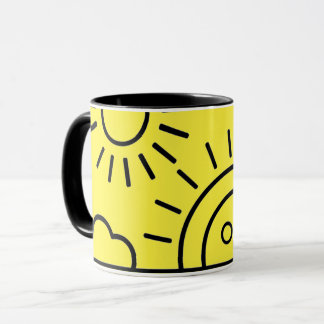 un soleil levant devant la mer,mug マグカップ