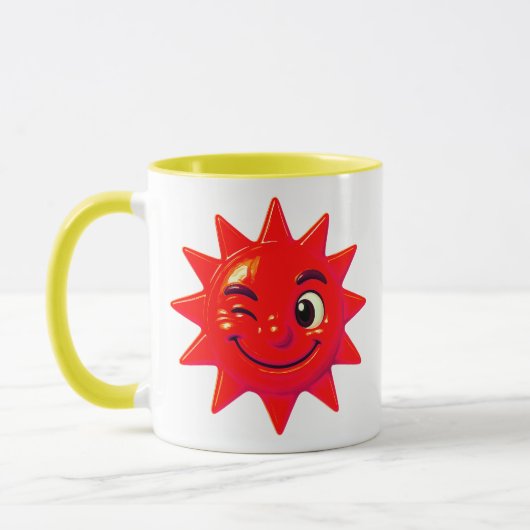 Un soleil rigolo souriant マグカップ (左)