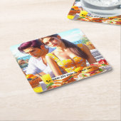  - Un Souffle Nouveau スクエアペーパーコースター (アングル)