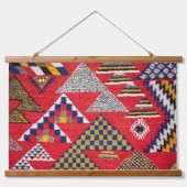 Un tapis mural inspiré du motif du tapis marocain 吊り下げ型タペストリー (正面)