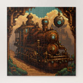 Un train steampunk en pixel art ジグソーパズル (縦)