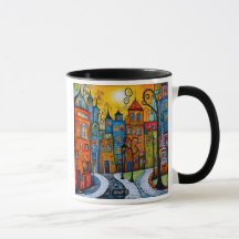 Un village coloré aux formes originales.