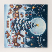 Un village de Noël féerique ジグソーパズル (横)