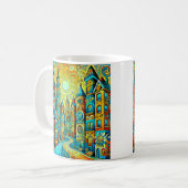 Un ville aux aurores  コーヒーマグカップ (正面左)