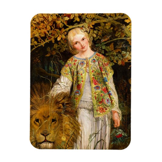 Una and the Lion, 1860 by William Bell Scott マグネット (縦)