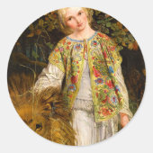 Una and the Lion, 1860 by William Bell Scott ラウンドシール (正面)