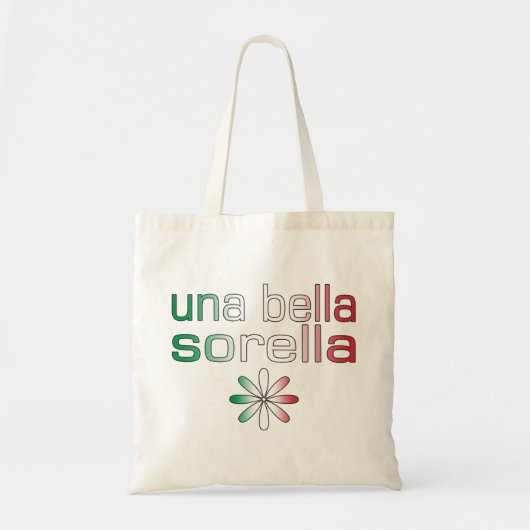Una Bella Sorellaイタリアの旗色 トートバッグ (正面)