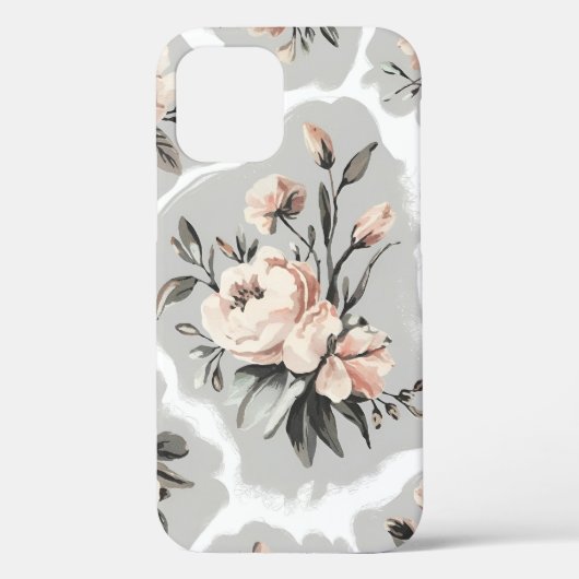 Una funda para para iPhone con un motivo de flores Case-Mate iPhoneケース (裏面)