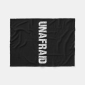 Unafraid Motivation Perseverance Insration Unaloge フリースブランケット (正面(横))