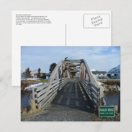 Unalaska, AKのIsaalux Bridge ポストカード (正面/裏面)