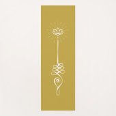 Unalome Plain Background – サフラン+雪ヨガマット ヨガマット (正面)