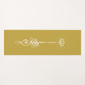 Unalome Plain Background – サフラン+雪ヨガマット ヨガマット (正面(横))