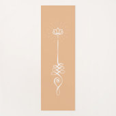 Unalome Plain Background – ピーチ+雪ヨガマット ヨガマット (正面)