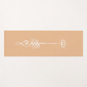 Unalome Plain Background – ピーチ+雪ヨガマット ヨガマット (正面(横))