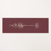 Unalome Plain Background – ワイン+ドブヨガマット ヨガマット (正面(横))