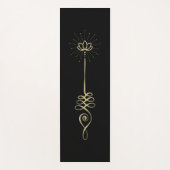 Unalome Plain Background -金ゴールド+石炭ヨガマット ヨガマット (正面)