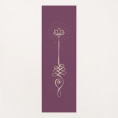 Unalome Plain Background - Beet + Dove Yoga Mat ヨガマット (正面)