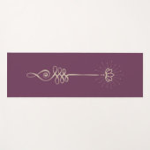 Unalome Plain Background - Beet + Dove Yoga Mat ヨガマット (正面(横))