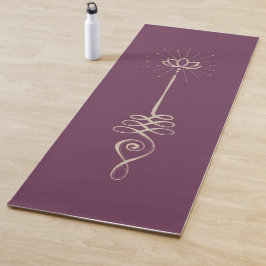Unalome Plain Background - Beet + Dove Yoga Mat ヨガマット