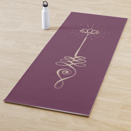 Unalome Plain Background - Beet + Dove Yoga Mat ヨガマット (インサイチュ)
